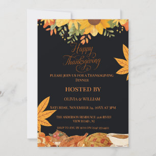 Invitación "Festividad de Otoño: Celebrar el Día de Acción de