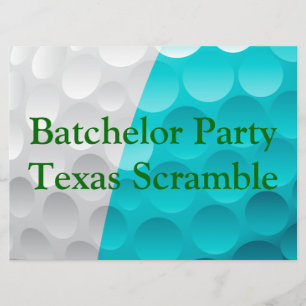 Invitación Festividad de soltero Golfer Golf Golf Green.