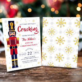 Invitación Festividad del Fiesta de los Navidades Red Gold Nu