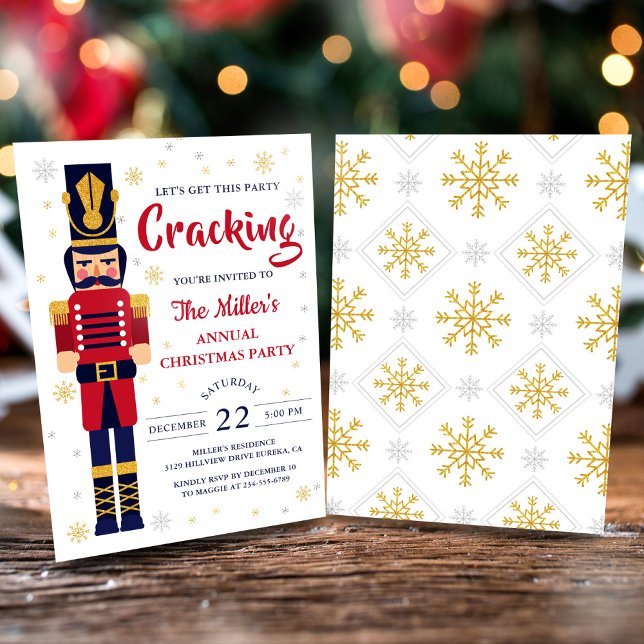 Invitación Festividad del Fiesta de los Navidades Red Gold Nu (Subido por el creador)