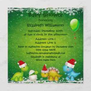 Invitación Festividad del recién asesinado bebé Dino Baby Sho