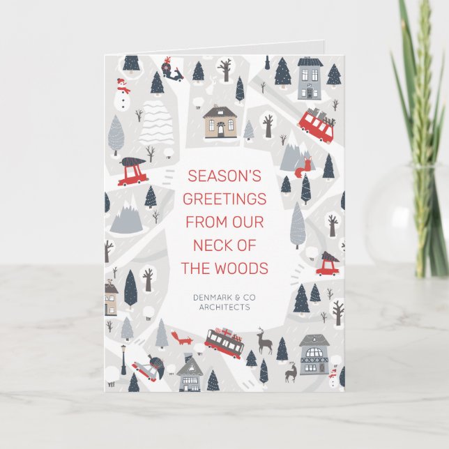 Invitación Festividad en el saludo de feriado de los Navidade (Anverso)