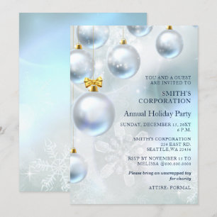 Invitación Festividad en la fiesta corporativa de Navidades a