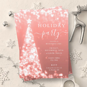 Invitación Festividad en Rubor Christmas Tree Company