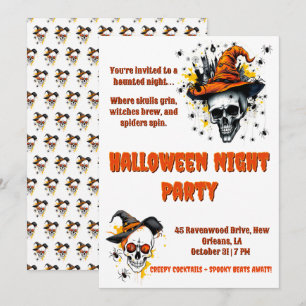 Invitación Festividad espeluznante y colorida de Halloween