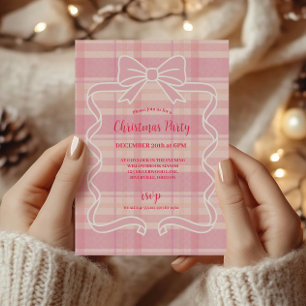 Invitación Festividad fantástica de color rosa retro
