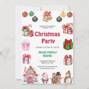 Invitación Festividad Fiesta de Navidades de Santa Hat