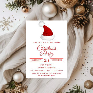 Invitación Festividad Fiesta de Navidades de Santa Hat