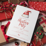 Invitación Festividad Fiesta de Navidades de Santa Hat<br><div class="desc">La acuarela festiva Santa Hat,  la invitación a fiesta de los Navidades.</div>