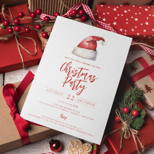 Invitación Festividad Fiesta de Navidades de Santa Hat