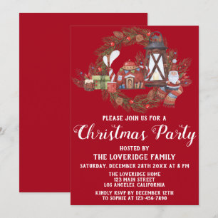 Invitación Festividad Fiesta de Navidades de vacaciones acoge