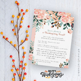Invitación Festividad floral moderna y personalizado