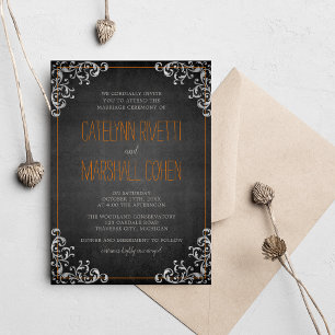 Invitación Festividad gótica en Halloween Boda oscuro