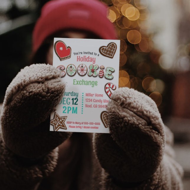 Invitación Festividad Holiday Cookie Exchange - Gingerbread (Subido por el creador)