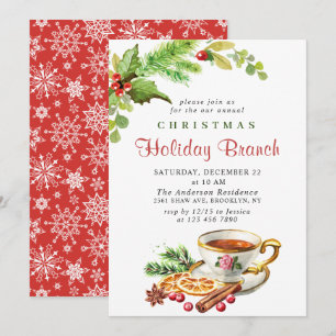 Invitación Festividad Holly Berry Navidades