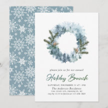 Festividad Holly Wreath Navidades Holiday Brunch