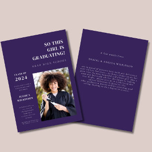 Invitación Festividad moderna de graduación de la escuela sec