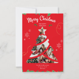 Invitación Festividad moderna y sencilla del árbol de Navidad