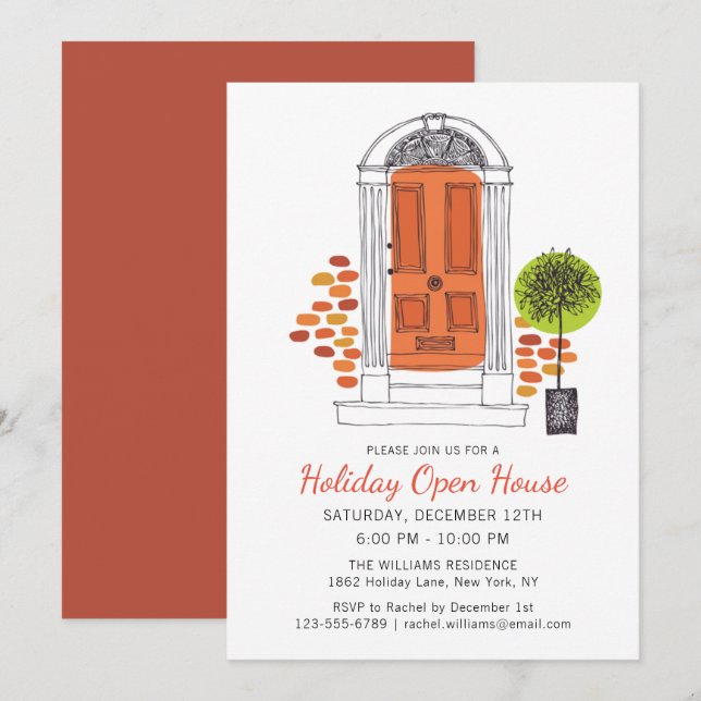 Invitación Festividad Naranja en la Casa Abierta | NAVIDADES (Anverso / Reverso)