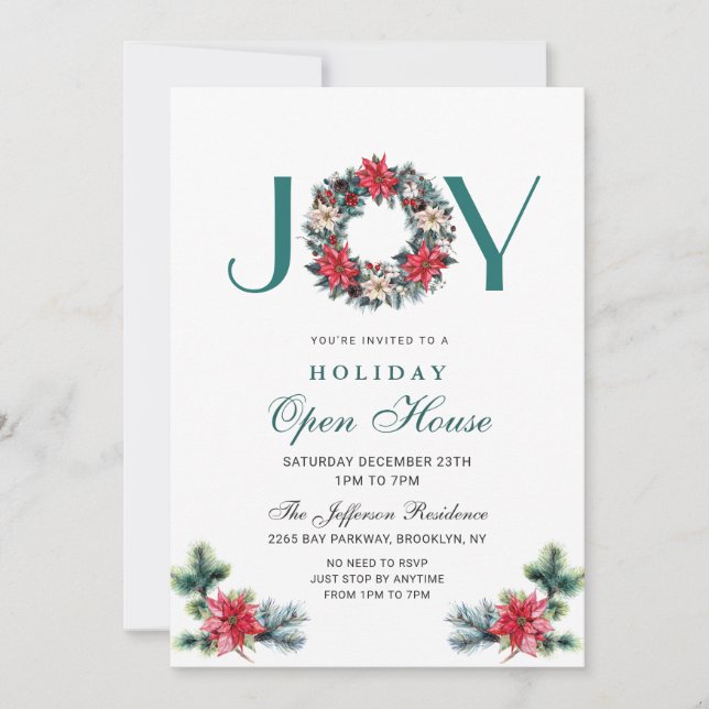 Invitación Festividad Navidades de Holly Berry en la Casa Abi (Anverso)