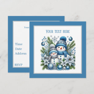 Invitación Festividad Navidades de snowman