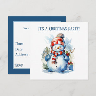 Invitación Festividad Navidades de snowman