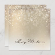 Festividad personalizada de Snowflakes Gold | Invi