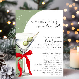 Invitación Festividad Retro Red Bow Dirty Martini Bridal Show