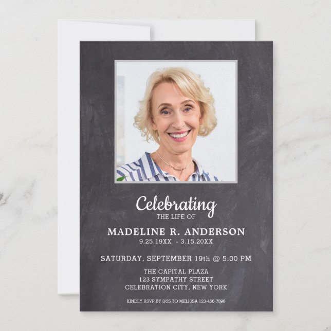 Invitación Festividad Rusa Del Funeral Fotográfico Memorial (Anverso)