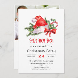 Invitación Festividad Santa Hat Feliz Navidad Pequeña Fiesta 