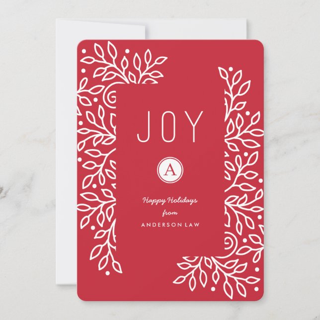 Invitación Festividades corporativas de Joyous Branches (Anverso)