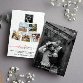 Invitación Festividades de la Collage de Navidades Minimalist