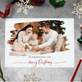 Invitación Festividades de la foto de los Navidades Minimalis