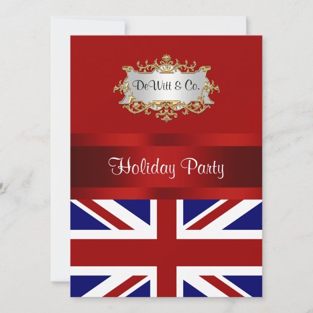 Invitación Festividades de los Navidades de bandera de Inglat (Anverso)