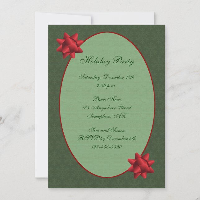 Invitación Festividades de Navidades elegantes (Anverso)