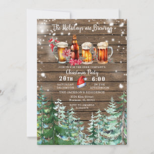 Invitación Festividades madereras son Fiestas de Navidades fo