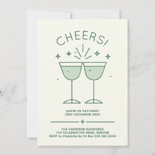 Invitación Festividades minimalistas de los Navidades de Star
