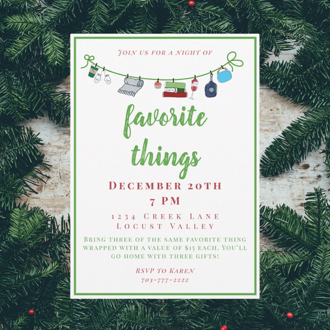 Invitación Festividades navidades Cosas Favoritas (Subido por el creador)