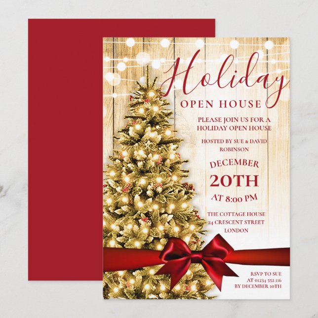 Invitación Festividades Navidades en la Casa Abierta (Anverso / Reverso)
