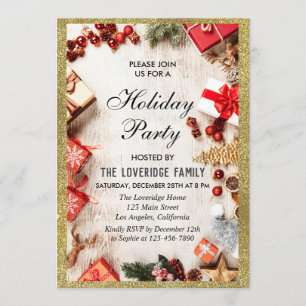 Invitación Festividades Navidades Fiesta del Día del Oro Blan