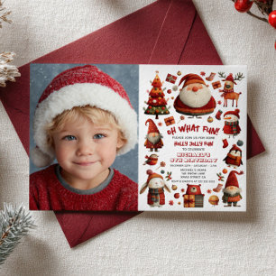 Invitación Festividades navideñas foto de fiesta de cumpleaño