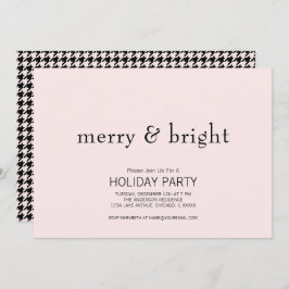 Invitación Festividades rosas y negras para los Navidades con