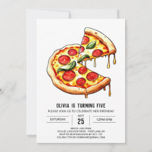 Invitación Fideicomiso Personalizado Pizza Cumpleaños