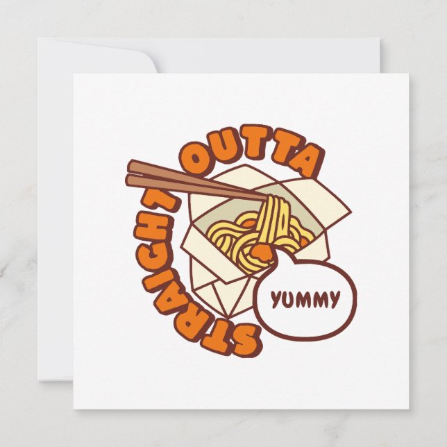 Invitación Fideos Straight Outta Yummy Ramen (Reverso)