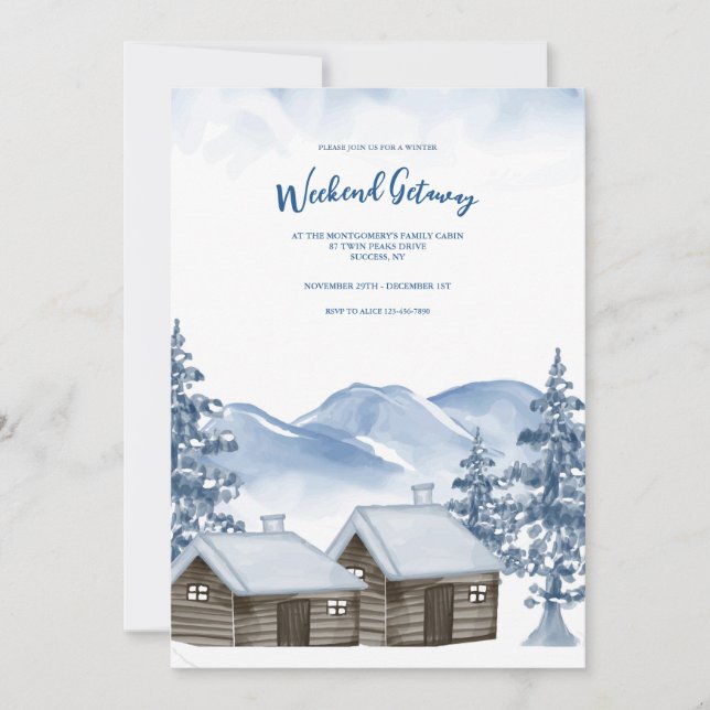 Invitación Fiebre de la cabaña (Anverso)