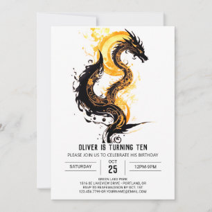 Invitación Fierce Dragon Adventure Cumpleaños
