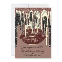 Fiesta 16º Lips Besar gotas Purpurinas de chocolat