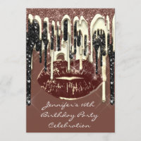 Fiesta 16º Lips Besar gotas Purpurinas de chocolat