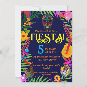 Invitación ¡Fiesta! 5 de Mayo