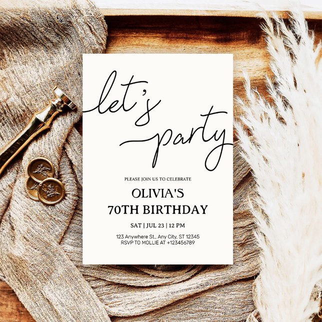 Invitación Fiesta 70 Años Modernos (Subido por el creador)